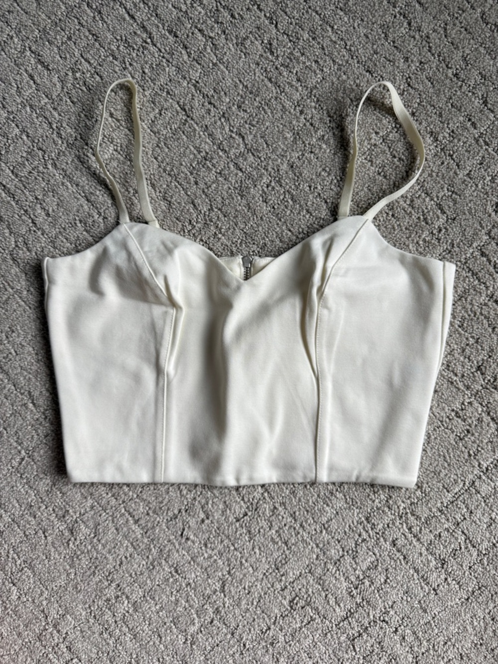 Tart Collections Ivory Cropped Bustier Tank